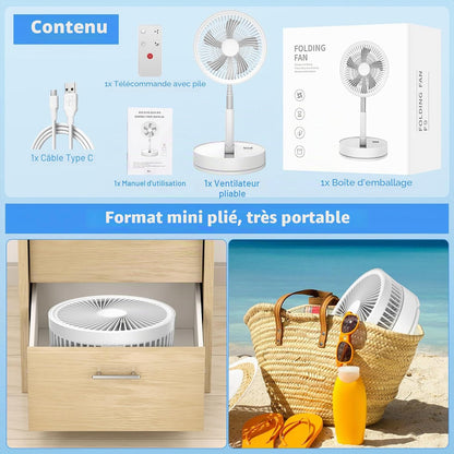 Ventilateur Pliable Sans Fil