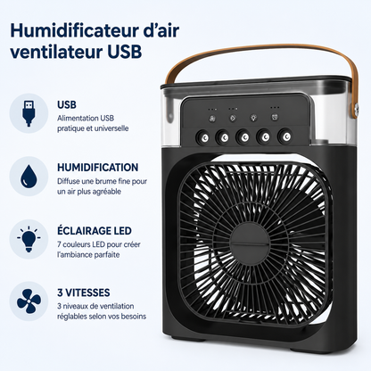 Mini climatiseur 3-en-1 portable USB