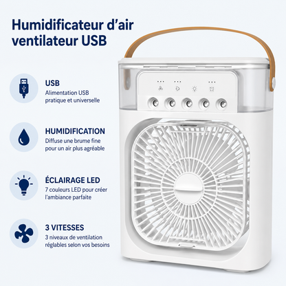 Mini climatiseur 3-en-1 portable USB