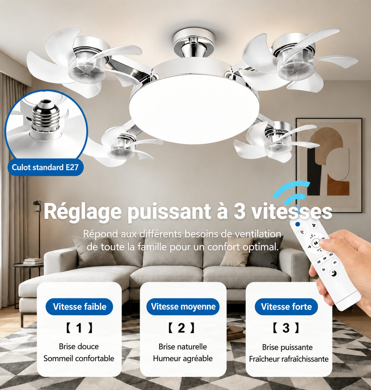 Ventilateur Plafonnier LED Fresko™