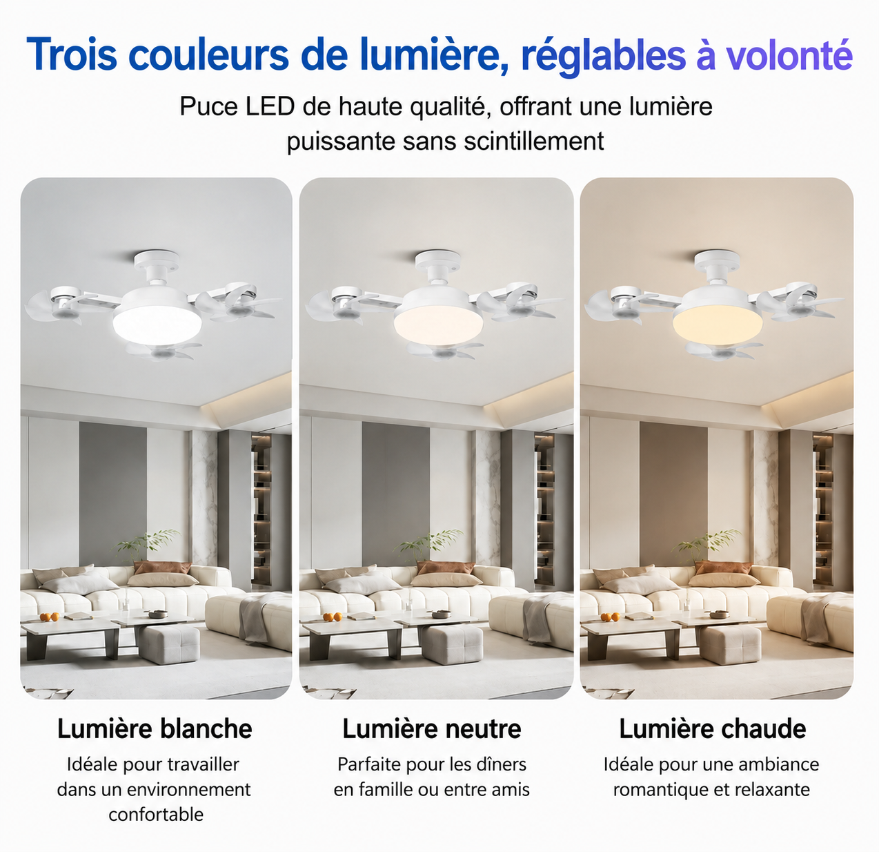 Ventilateur Plafonnier LED Fresko™