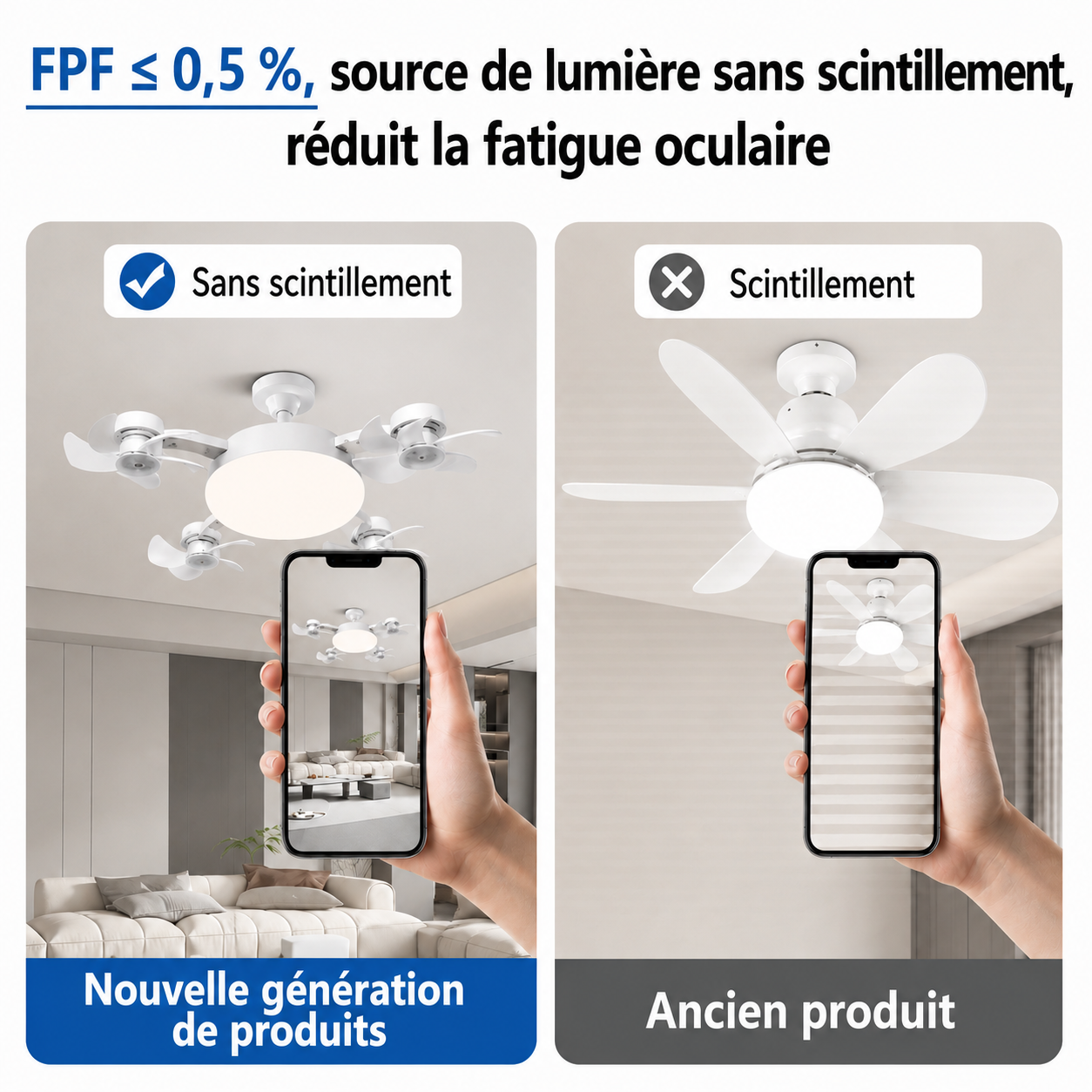 Ventilateur Plafonnier LED Fresko™