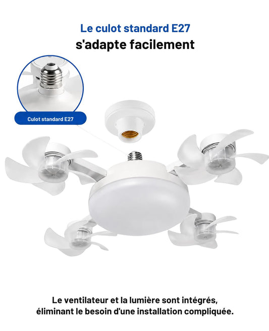 Ventilateur Plafonnier LED E27 Fresko™