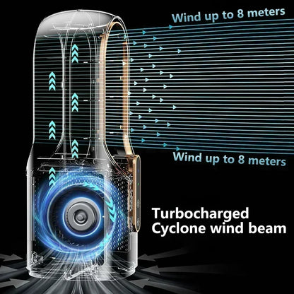 Portable Mini Air Conditioner USB Air Cooler Bladeless Electric Fan 6-speed Silent Timed Air Conditioner Cooling Fan Humidifier