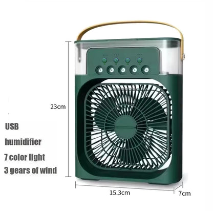 NUOYING  Portable 3 In 1 Fan Air Conditioner Household Small Cooling Fan Humidifier Built-in LED Night Light Air Adjustment for Home Office
