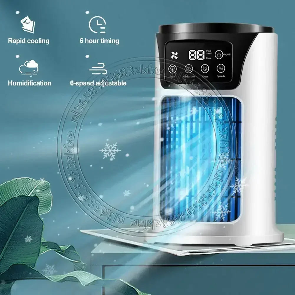 Cold Air-cooled Fan Multifunctional Portable Air Conditioner Small Evaporative Air Cooler Natural Fan for Home Room Desk