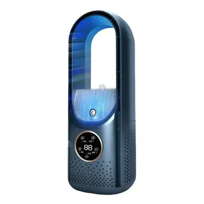 Portable Mini Air Conditioner USB Air Cooler Bladeless Electric Fan 6-speed Silent Timed Air Conditioner Cooling Fan Humidifier