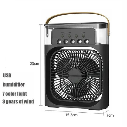 NUOYING  Portable 3 In 1 Fan Air Conditioner Household Small Cooling Fan Humidifier Built-in LED Night Light Air Adjustment for Home Office