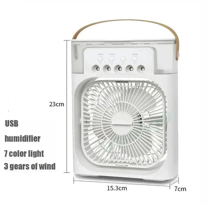 NUOYING  Portable 3 In 1 Fan Air Conditioner Household Small Cooling Fan Humidifier Built-in LED Night Light Air Adjustment for Home Office