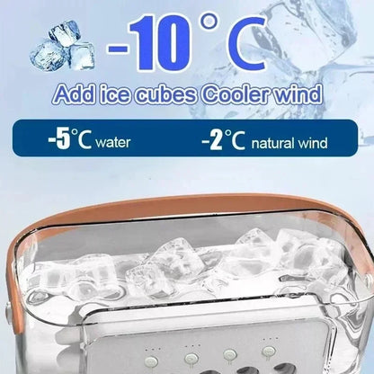 NUOYING  Portable 3 In 1 Fan Air Conditioner Household Small Cooling Fan Humidifier Built-in LED Night Light Air Adjustment for Home Office