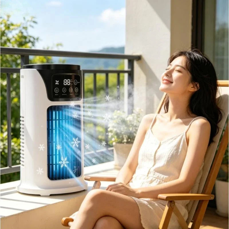 Cold Air-cooled Fan Multifunctional Portable Air Conditioner Small Evaporative Air Cooler Natural Fan for Home Room Desk